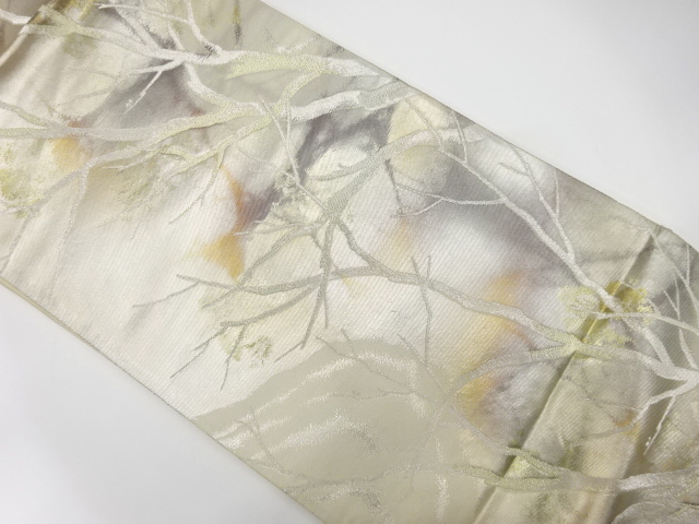 JAPANESE KIMONO / ANTIQUE FUKURO OBI / SILK / WOVEN GROVE